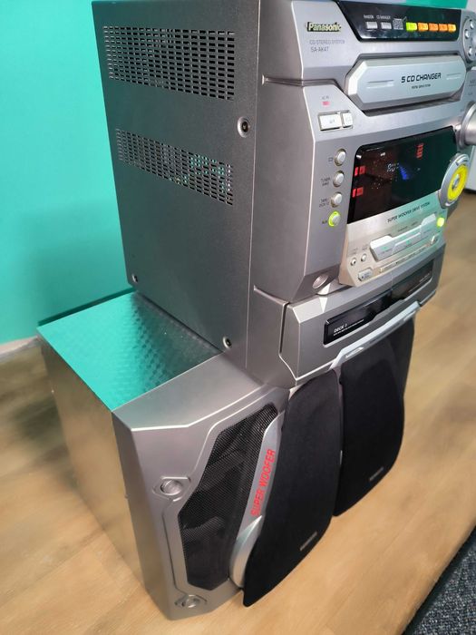 МОЩНА Panasonic аудио система – 5 CD, бас, дистанционно | ПЕРФЕКТНА