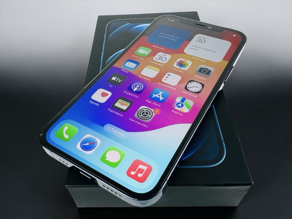 Apple iPhone 12 Pro 128GB Pacific Blue Перфектен! Гаранция!