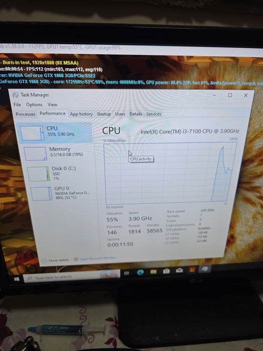Kit Gaming Low->Mid I3 Gen 8 GTX 1060