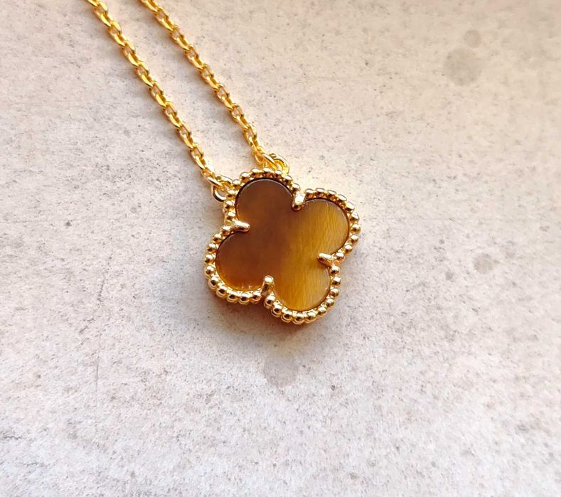 Дамско колие с детелина от тигрово око, Van Cleef & Arpels VCA