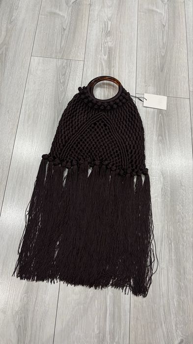 Zara Жестока дамска лятна чанта с ресни