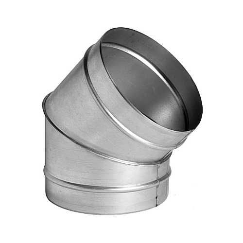 Отвод воздуховода круглый, ДУ 125, угол: 90