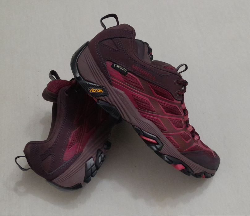 Ghete Gore Tex, semighete Merrell Moab FST Beet Red Vibram, Nr. 38 EU