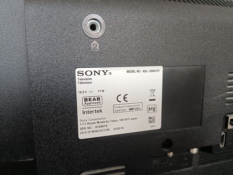 Televizor Smart LED Sony Bravia, 80 cm, 32WD757, Full HD, Clasa G