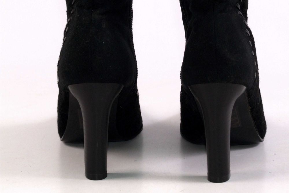 Cizme piele faux catifelata, 39, elegante toc 9 cm, Made in Italy, NOI