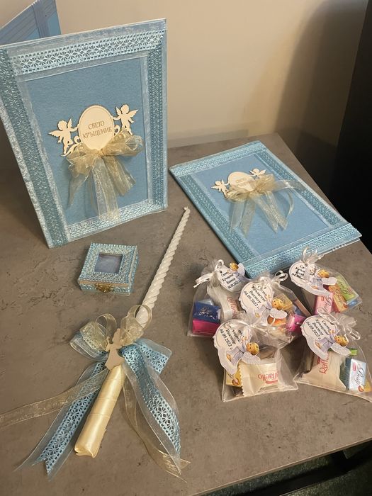 Комплекти за кръщене и сватба по поръчка