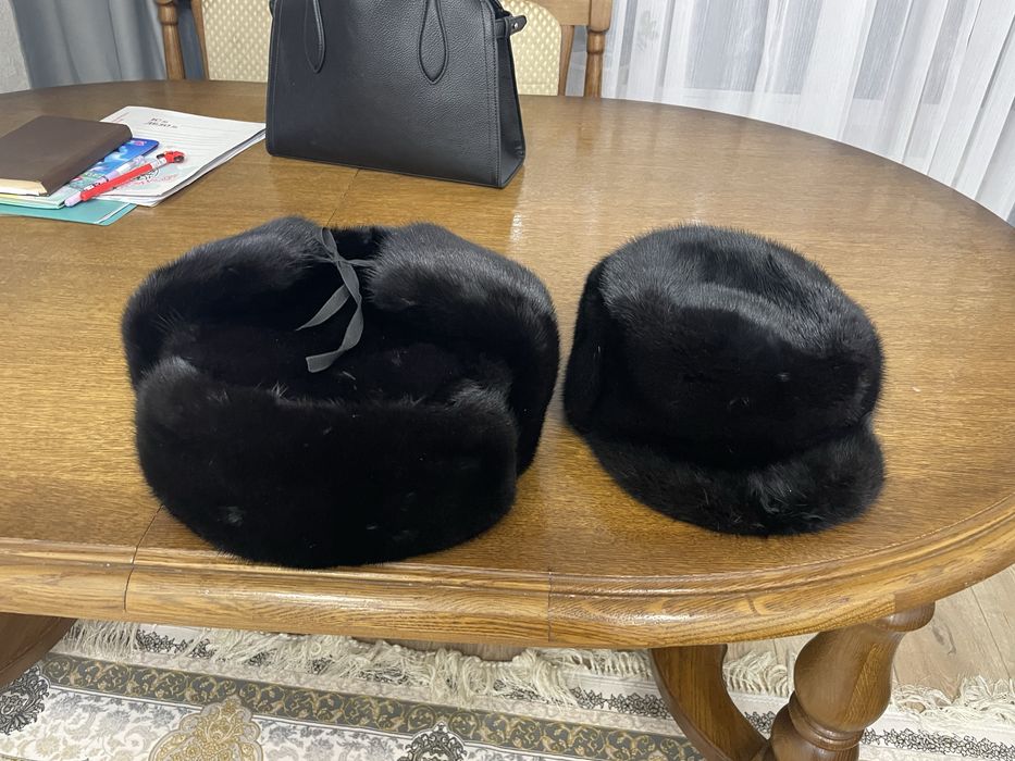 продам ушанки 59 размера норка черная