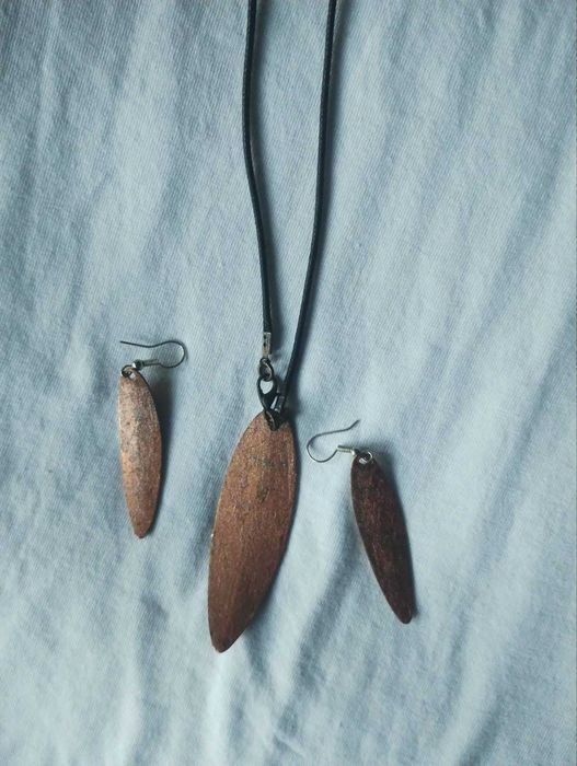 Комплект колие и обеци от мед