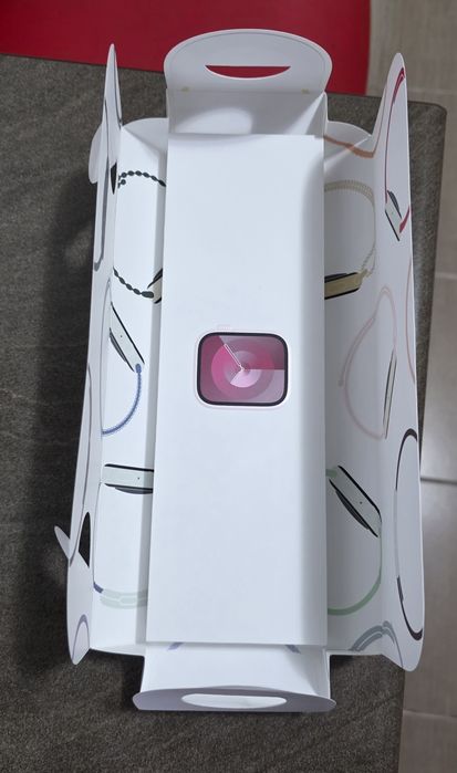 Apple Watch 9, GPS, Carcasa Pink Aluminium 41 mm, Light Pink Sport Ban