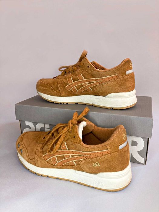 ASICS Tiger, Pantofi sport de piele intoarsa Gel Lyte, Maro camel