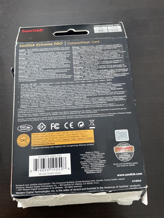 Card memomrie CF expres 256