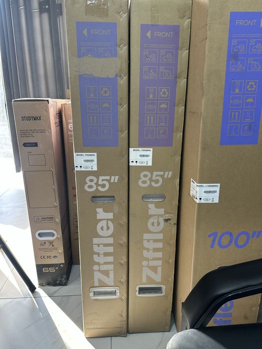 Телевизор Ziffler 85’ 120гц Qled матрица , Доставка Прошивка в бонус!