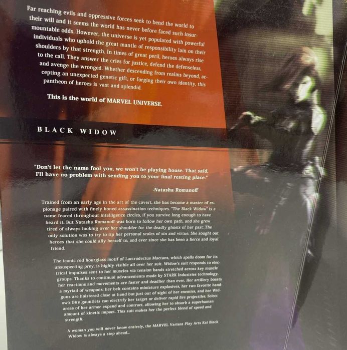 Square Enix Marvel Black Widow – НОВА, отваряна само за проверка – Hitoshi Kondo