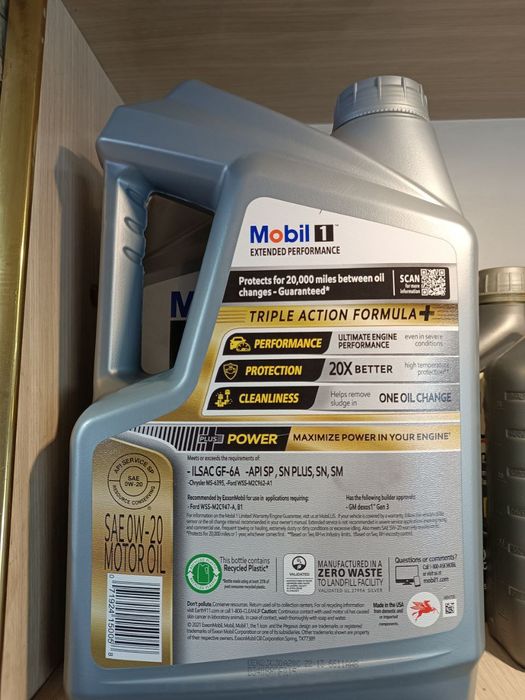 Mobil 1 0W-20 USA 5 Quant 4.73l