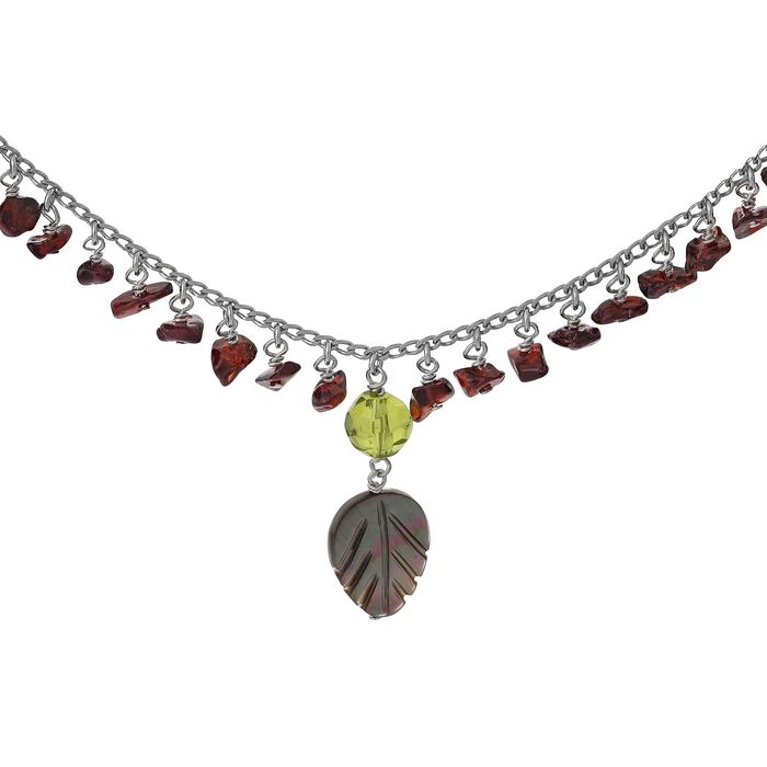 Дамско колие Orphelia от стерлингово сребро и камъни в подаръчна кутия