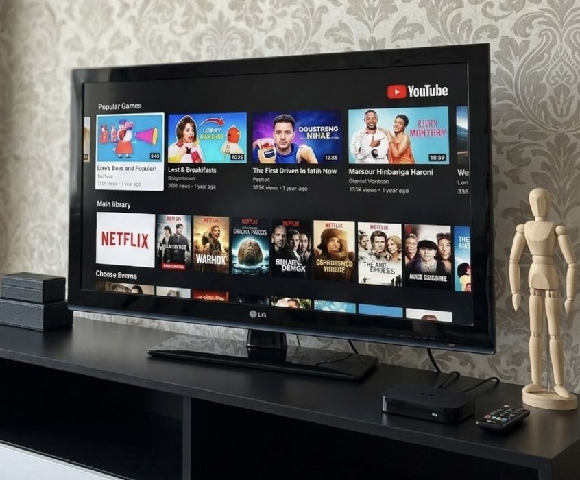 Телевизор LG 42 + Smart TV приставка (YouTube, Netflix и тд) в идеале!