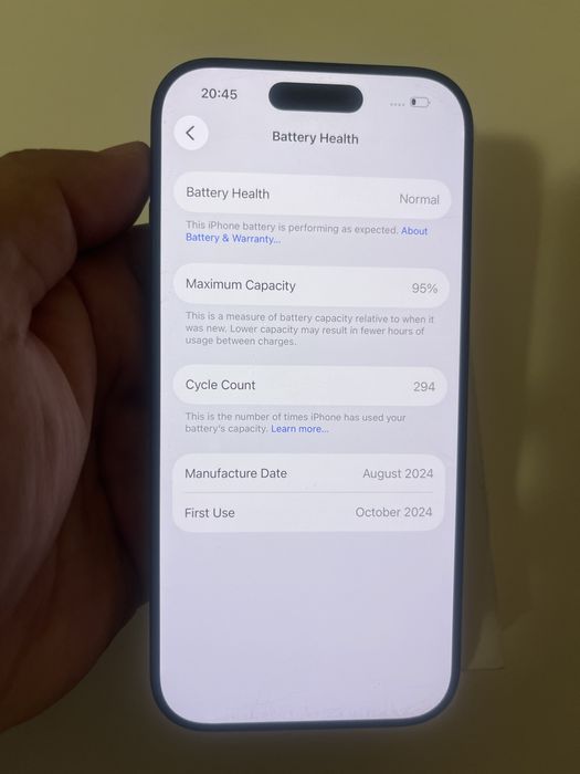 Iphone 16pro 128GB 95% bat