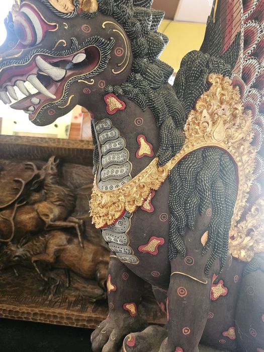 Балийска дъворезба Singa Winged Lion