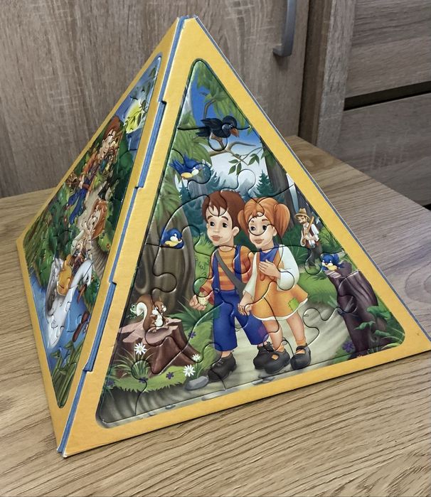 Pyramid Puzzle Hansel și Gretel, D-Toys, 84 Piese , Joc