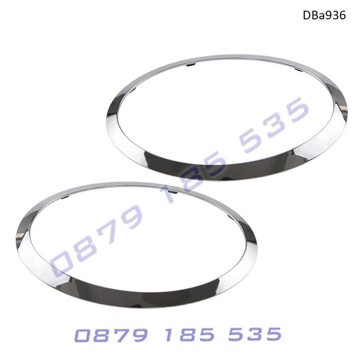 Хром черни лайсни вежди фарове MINI F55 F56 2007 - 2015 ляв десен ринг