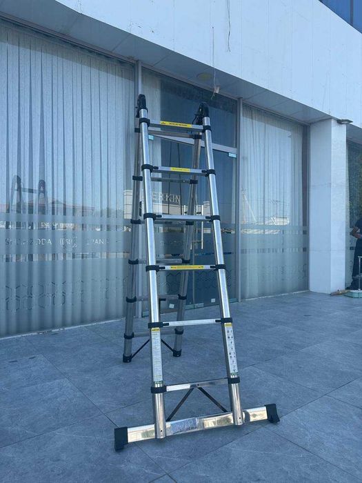 Телескоп нарвон телескопическая лестница НИККЕЛ 1.9M-4.1M Икки қанотли