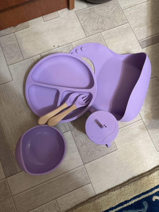 Набор посуды для детей силиконовый