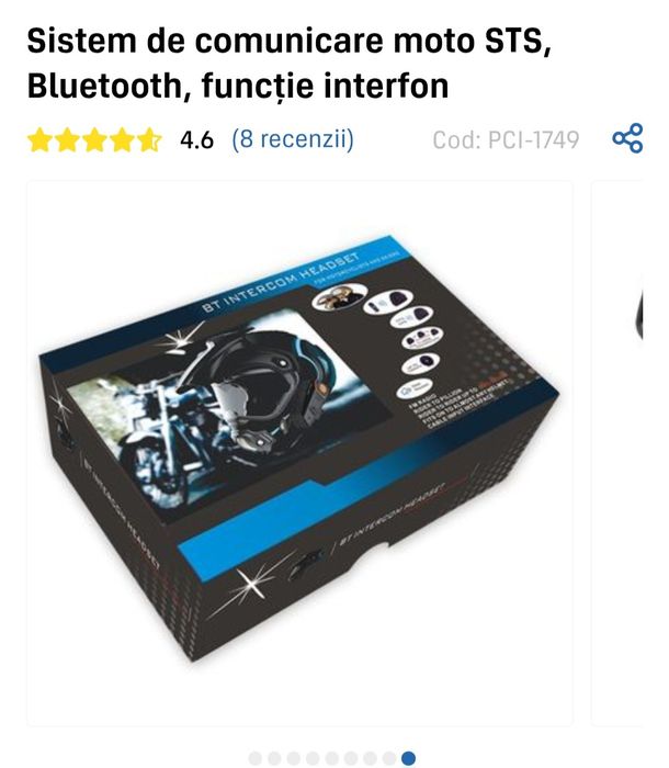 Sistem de comunicaremito STS,Bluetooth,  funcție interfon