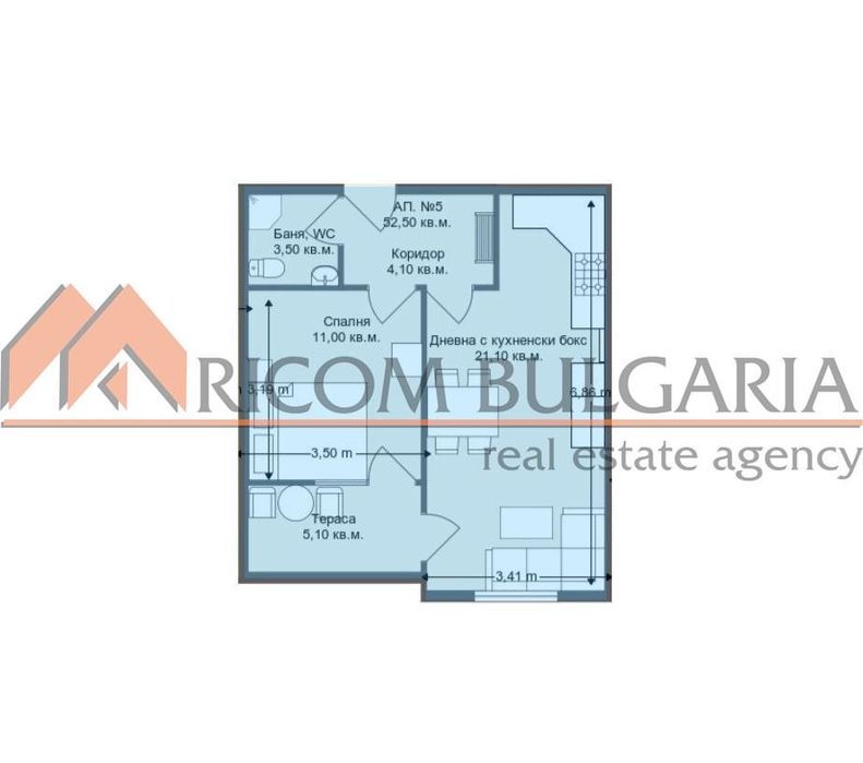 2-стаен в Варна-Бриз площ 61