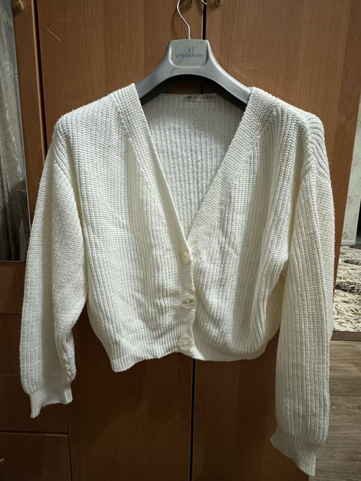 Белый кардиган размер м