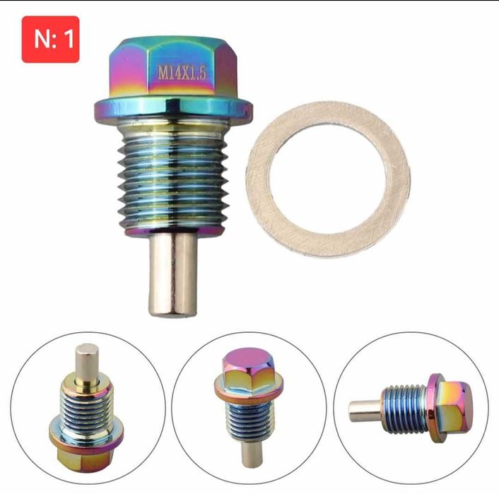 Пробка за картер с уплътнител и магнит  М14х1,5 Хонда Мазда Хюндай