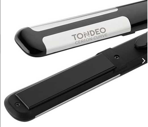 Преса за коса Tondeo Cerion Curve Black, с фиби за коса