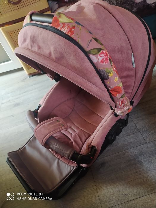 Carucior 3 in 1 Adamex Barletta FL2 Flowers Collection, Rosewood
