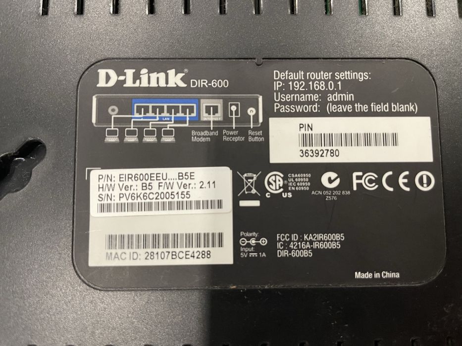 Router wireless Dlink Dir 600