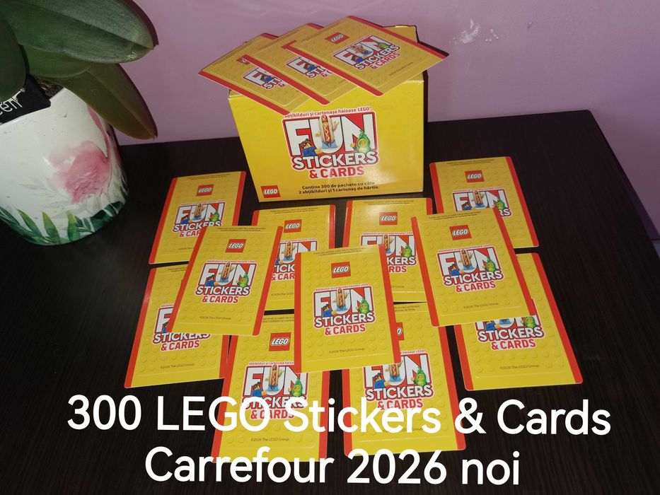 300 LEGO Abtibilduri stickers Cards Carrefour 2026 sigilate