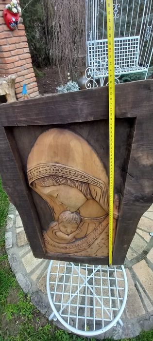 Sculptura lemn, icoana veche