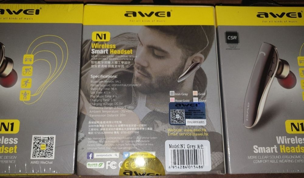 Casca handsfree bluetooth originala Awei (nu Plantronics Jabra)