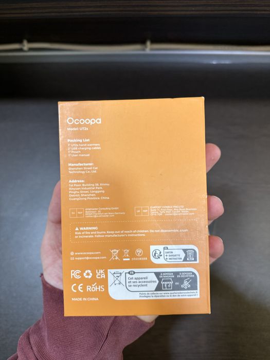 Ocoopa UT2s акумулаторeн нагревател за ръце