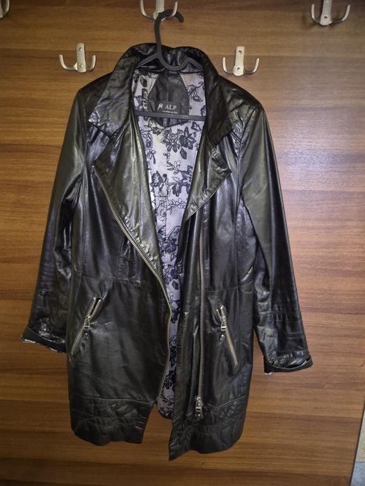 Плащ женский кожаный