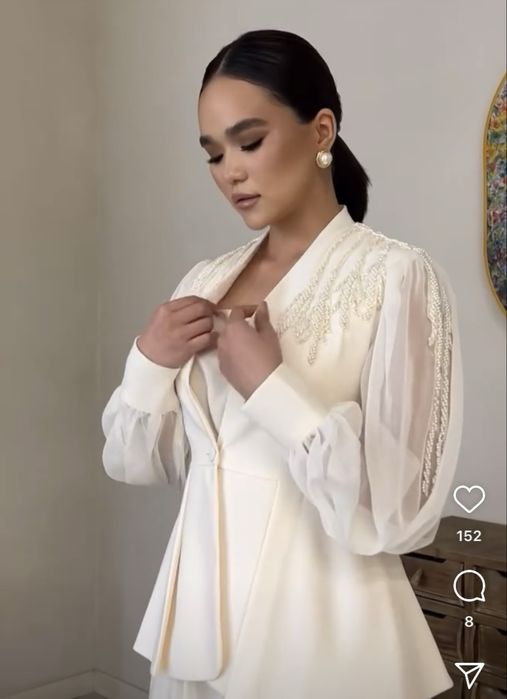 Платье двойка с бисером