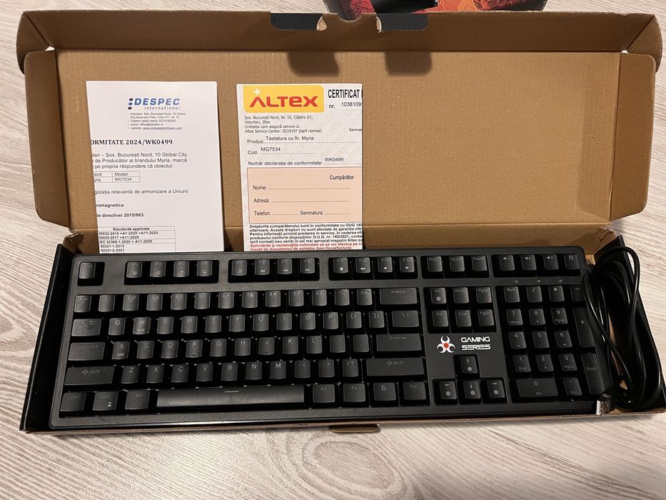 Tastatura Gaming mecanica MYRIA MY7534, red switch