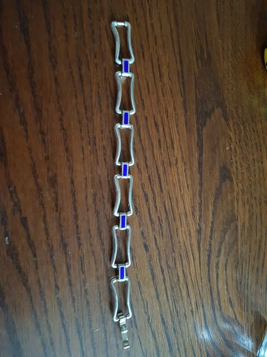 Frumoasa bratara dama argint masiv 925 Italy,nuante mov,deosebita