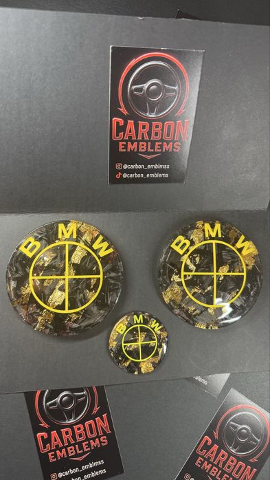 Персонализирани емблеми 82мм,78мм,74мм и 45мм BMW (carbon)