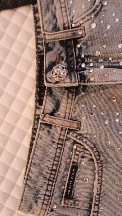 Оригинални къси дънки Philipp Plein Филип Плейн 100% оригинал