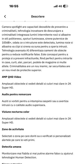 Camera supraveghere wireless Homequard