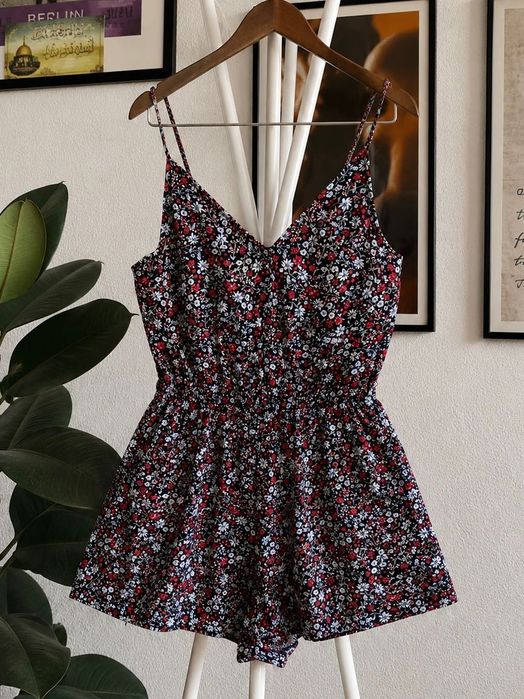 Salopetă cu imprimeu floral H&M, mărimea S