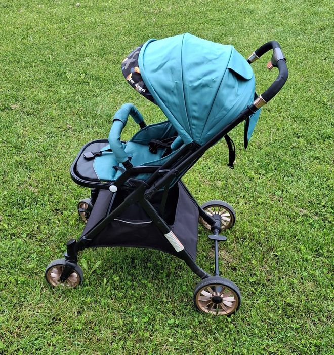 Carucior sport, cu maner reversibil, pliabil tip troler, For Angel, Verde