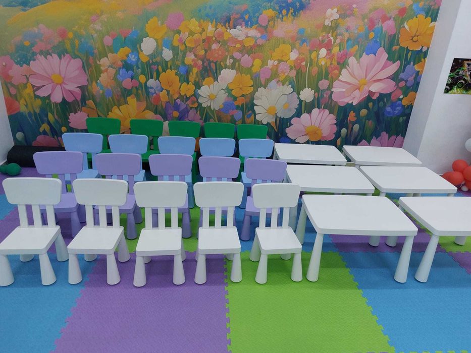 Set masute si scaunele Mammut (Ikea) pentru copii