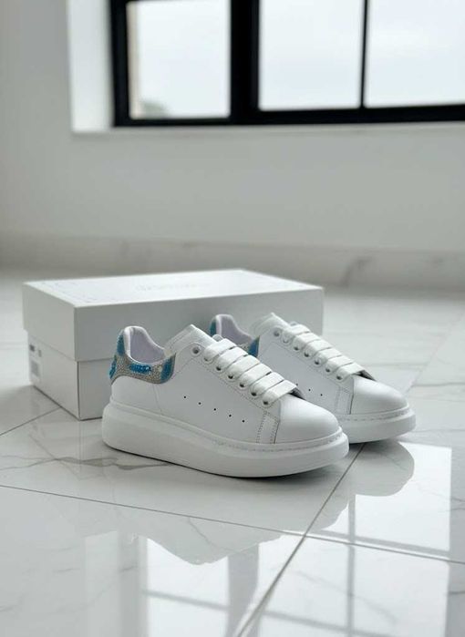 Adidasi Alexander McQueen Glitter - Pietricele - Piele Natura