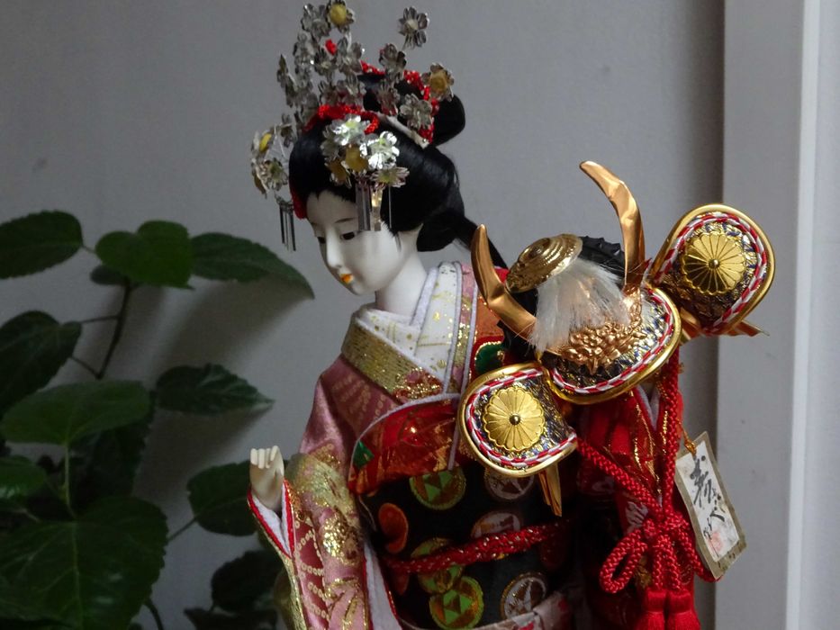 Gheisa japoneza Mare, cu casca si armura Vikinga - veche si deosebita