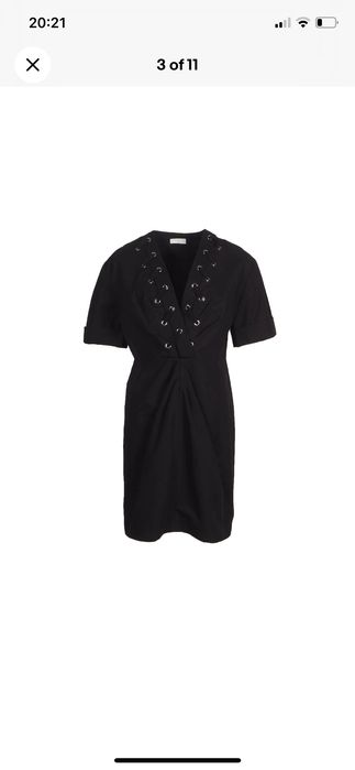 Sandro Paris Дамска Рокля Size 40 FR / L V-Neck Linen Blend